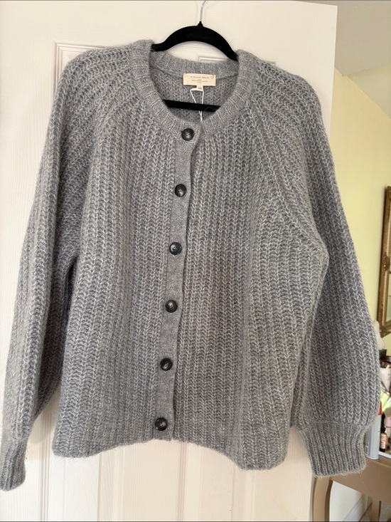 Sezane Sweaters - Sezane Heather Gray Chunky Button Cardigan